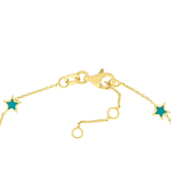 Turquoise EN/Amel Star Station Bracelet