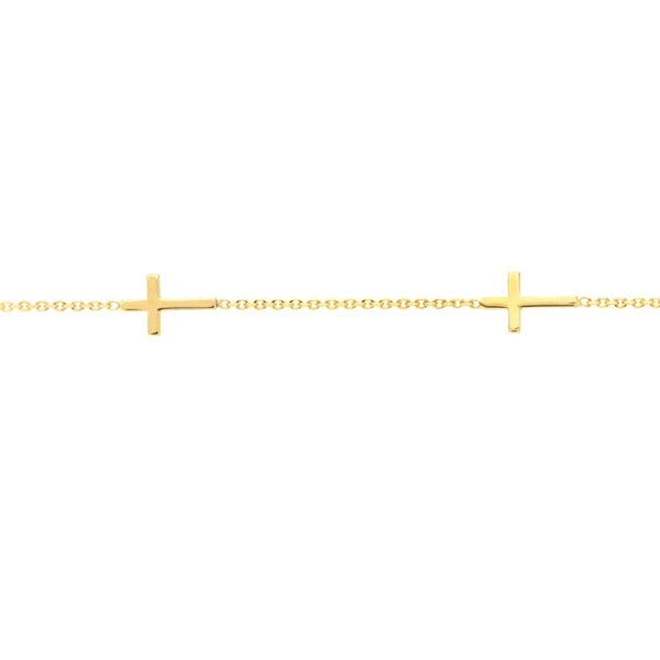 Adjustable Mini Cross Stations Bracelet