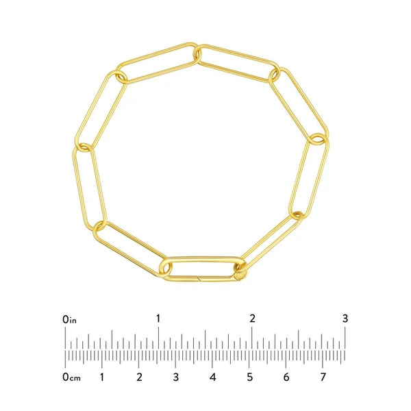 Push Lock Paper Clip Bracelet