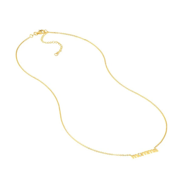 3pt Diamond Lowercase Momma Necklace