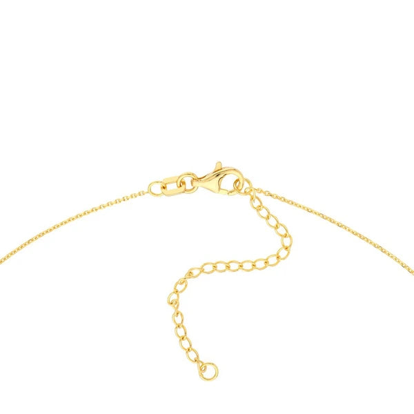 Cut Out Circle w/Dangle Cross Necklace