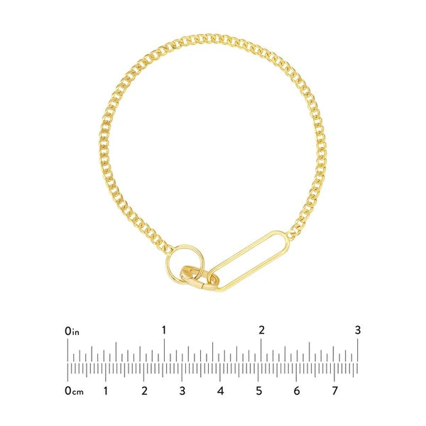 Mini Pushlock Curb Chain Bracelet