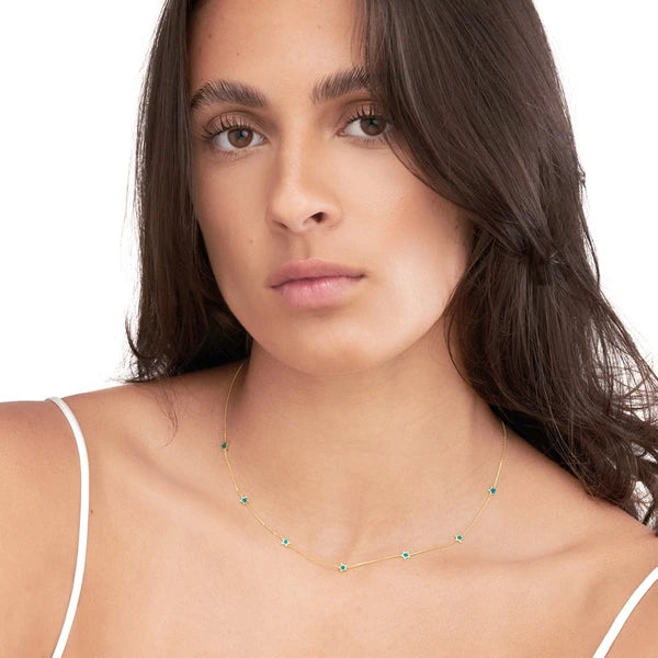 Teal EN/Amel Mini Star Necklace