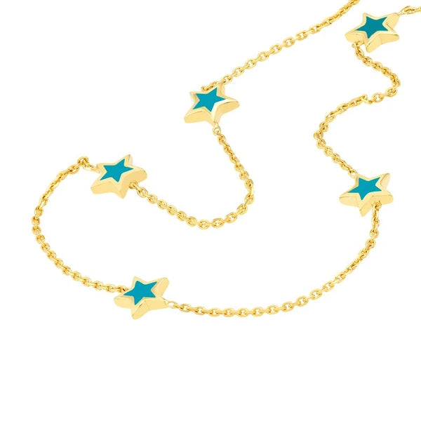 Teal EN/Amel Mini Star Necklace