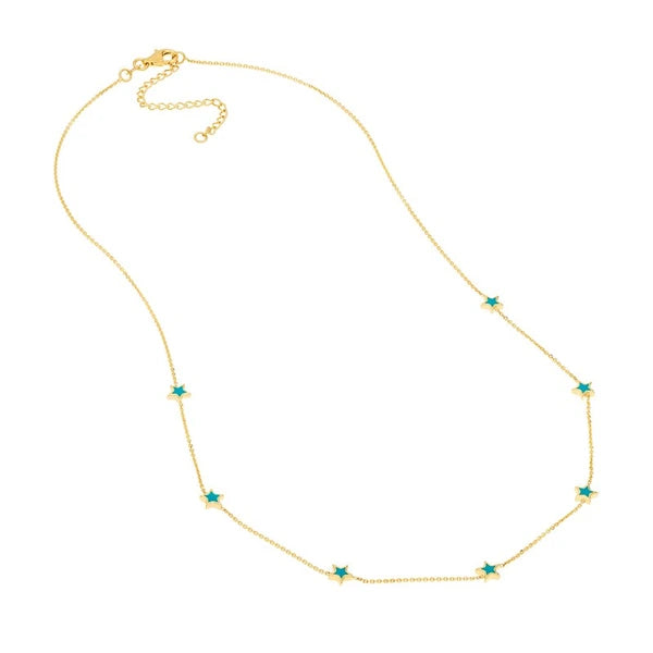 Teal EN/Amel Mini Star Necklace