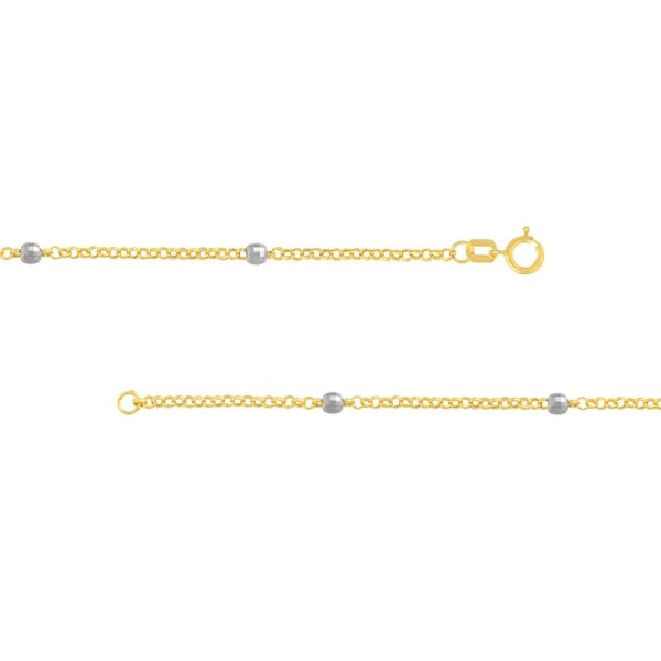 Long & Lovely Two-Tone D/C Bead Station Necklace