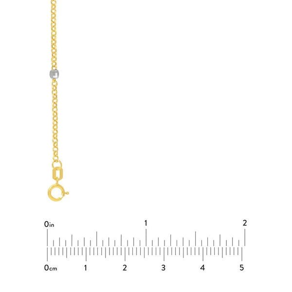 Long & Lovely Two-Tone D/C Bead Station Necklace