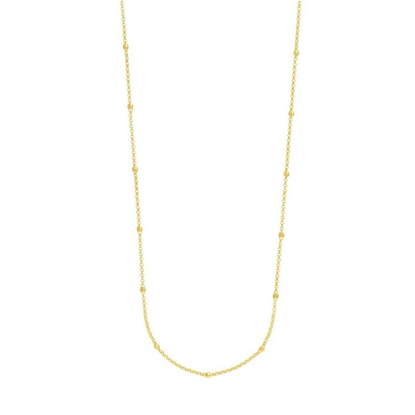 Long & Lovely D/C Bead Station Necklace