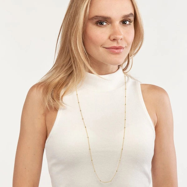 Long & Lovely D/C Bead Station Necklace