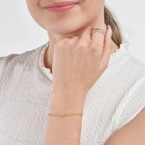 3mm D/C Bead Station Bracelet
