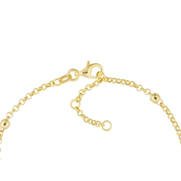 3mm D/C Bead Station Bracelet