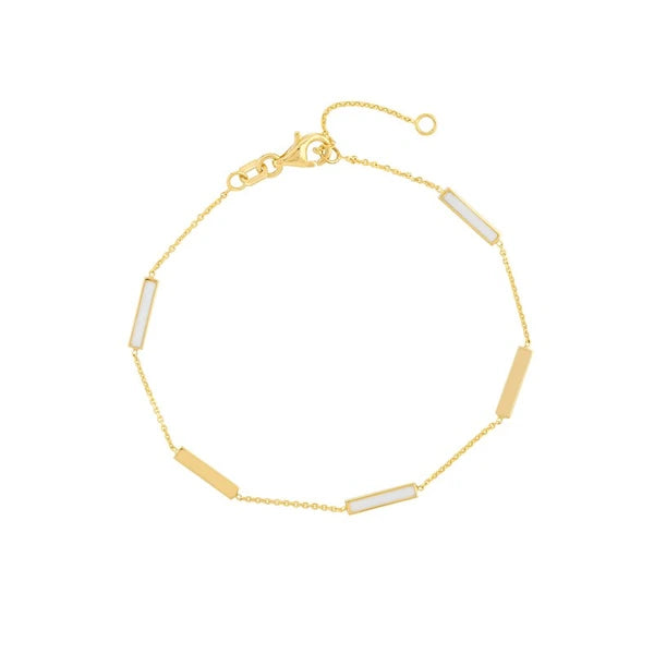 White EN/Amel AlterN/Ating Bar Bracelet
