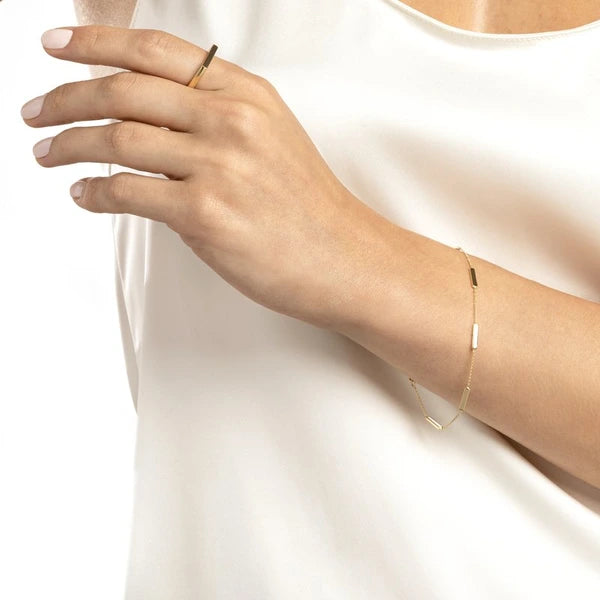 White EN/Amel AlterN/Ating Bar Bracelet