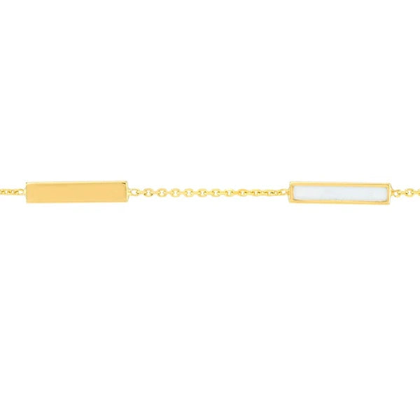 White EN/Amel AlterN/Ating Bar Bracelet