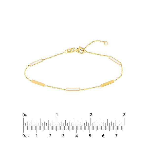 White EN/Amel AlterN/Ating Bar Bracelet