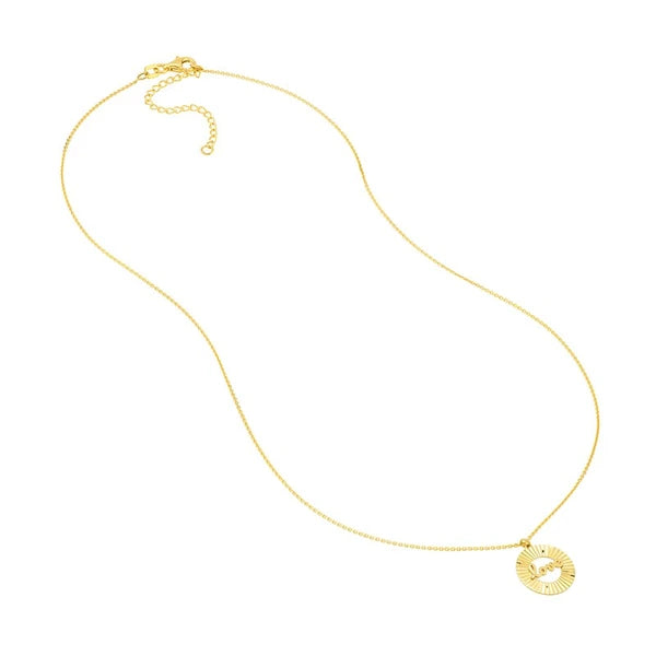 Fluted Love Medallion Necklace