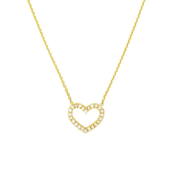 Diamond Frame Heart Necklace