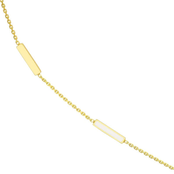 White EN/Amel AlterN/Ating Bar Necklace