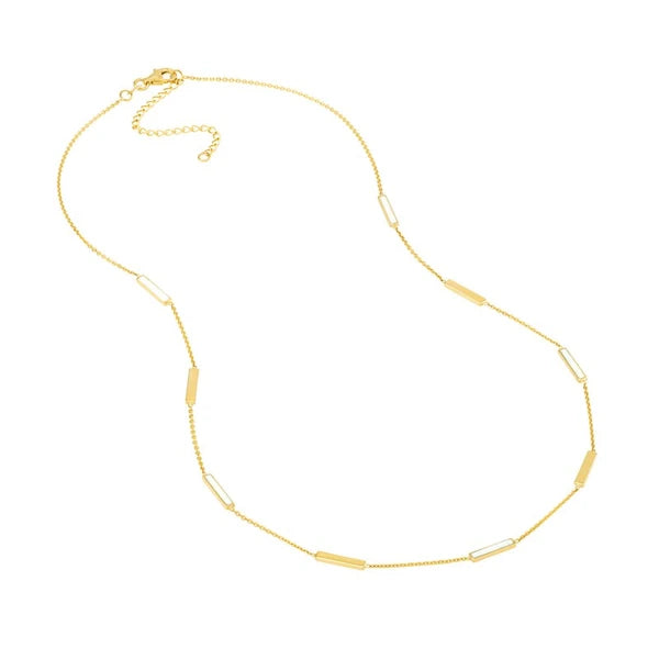 White EN/Amel AlterN/Ating Bar Necklace