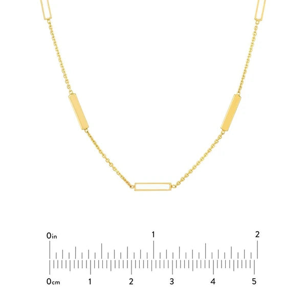 White EN/Amel AlterN/Ating Bar Necklace