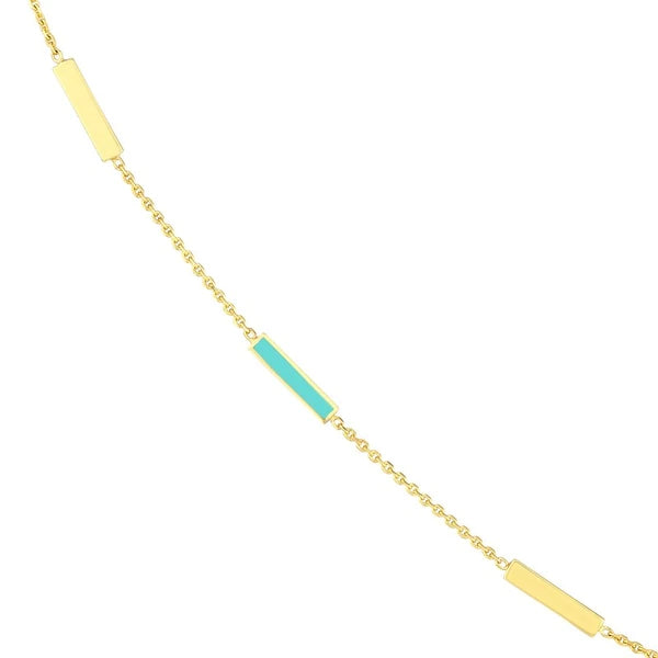 Turquoise EN/Amel AlterN/Ating Bar Necklace
