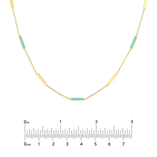Turquoise EN/Amel AlterN/Ating Bar Necklace