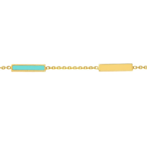 Turquoise EN/Amel AlterN/Ating Bar Station Bracelet