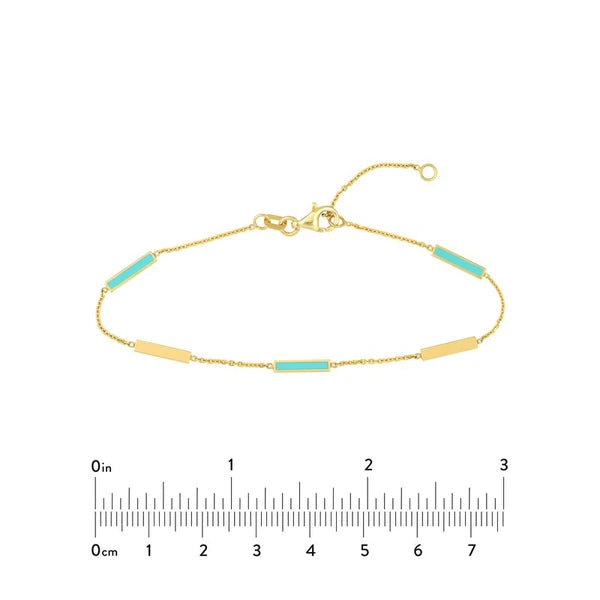 Turquoise EN/Amel AlterN/Ating Bar Station Bracelet