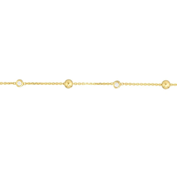 AlterN/Ating Bezel Diamond & Bead Bracelet