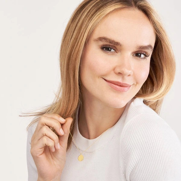 Scattered Diamond Medallion Necklace