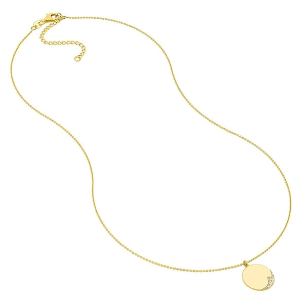 Diamond Wave Medallion Necklace