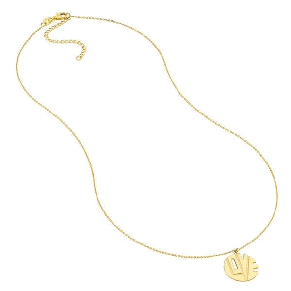 Love Cutout Medallion Necklace