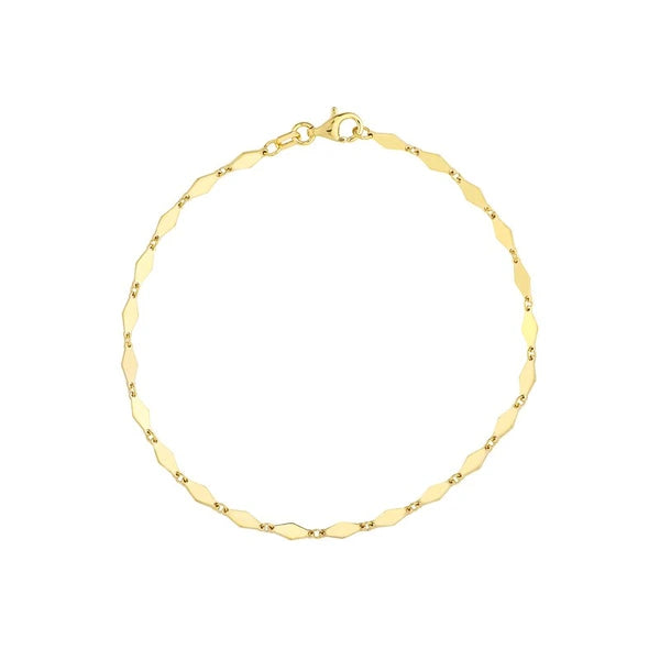 Diamond-Shaped Flat Link Chain