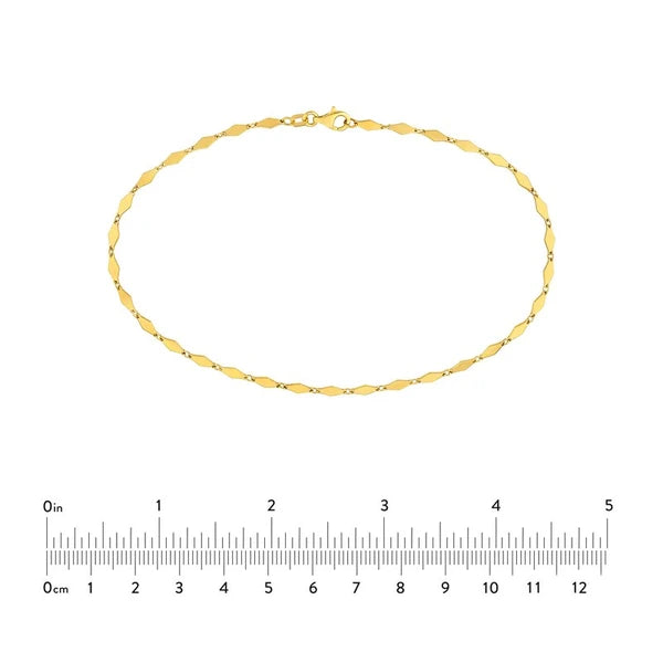 Diamond-Shaped Flat Link Chain