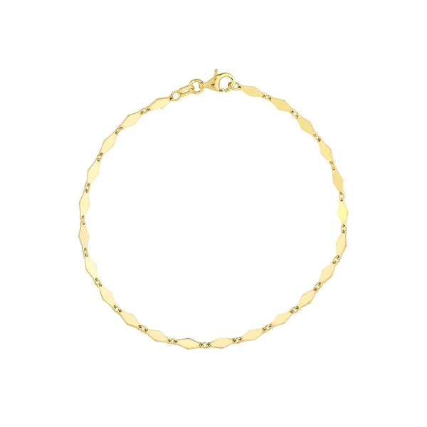 Diamond-Shaped Flat Link Chain