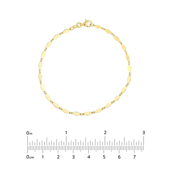 Diamond-Shaped Flat Link Chain