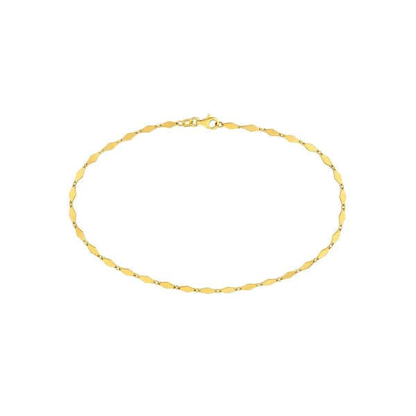 Diamond-Shaped Flat Link Chain