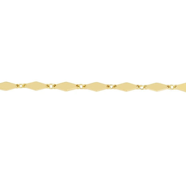 Diamond-Shaped Flat Link Chain