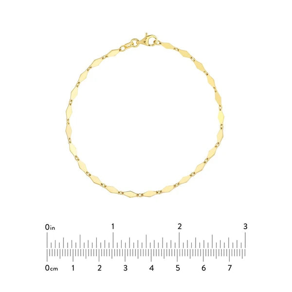 Diamond-Shaped Flat Link Chain