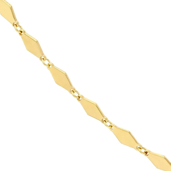 Diamond-Shaped Flat Link Chain