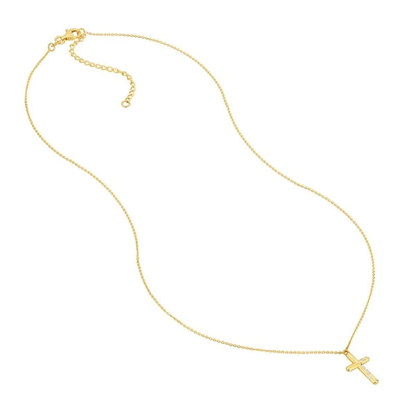 Diamond Scattered Cross Necklace