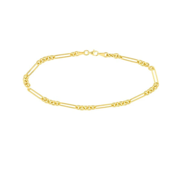 5+1 Round Paper Clip Chain with Pear Lock