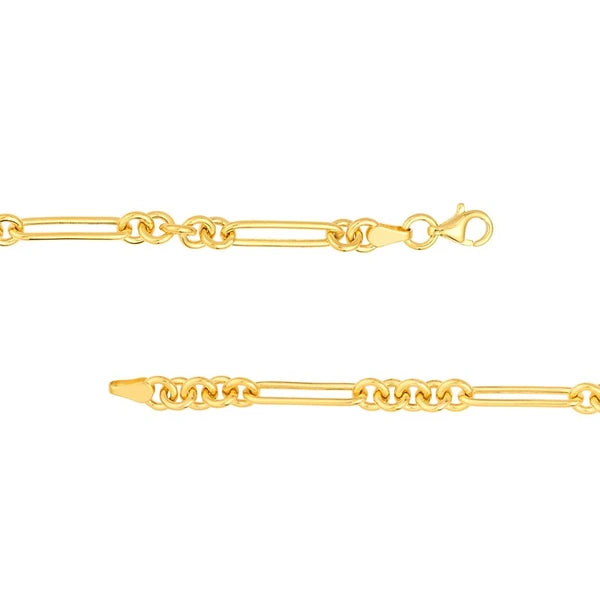 5+1 Round Paper Clip Chain with Pear Lock