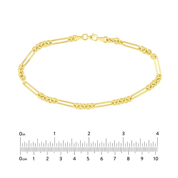 5+1 Round Paper Clip Chain with Pear Lock