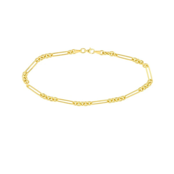 5+1 Round Paper Clip Chain with Pear Lock