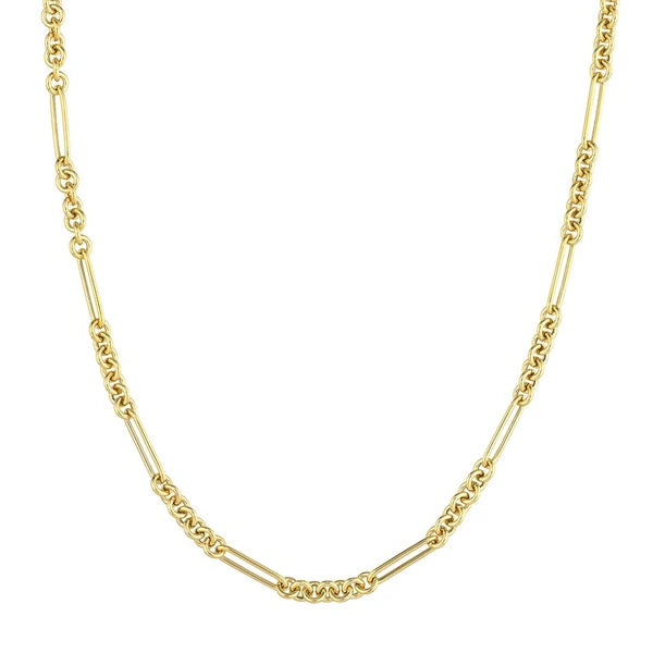 7+1 Round Paper Clip Chain with Pear Lock