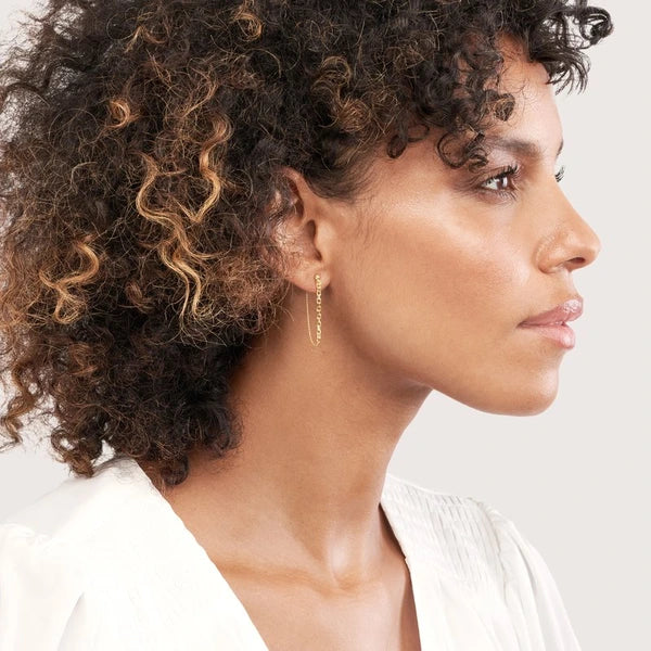 50/50 Cable Chain Front-to-Back Earrings