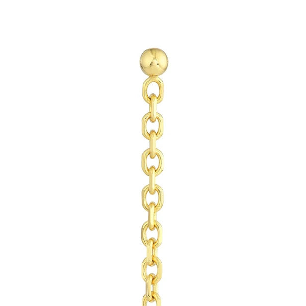 50/50 Cable Chain Front-to-Back Earrings