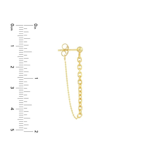 50/50 Cable Chain Front-to-Back Earrings