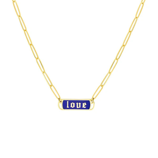 EN/Amel Love Paper Clip Necklace